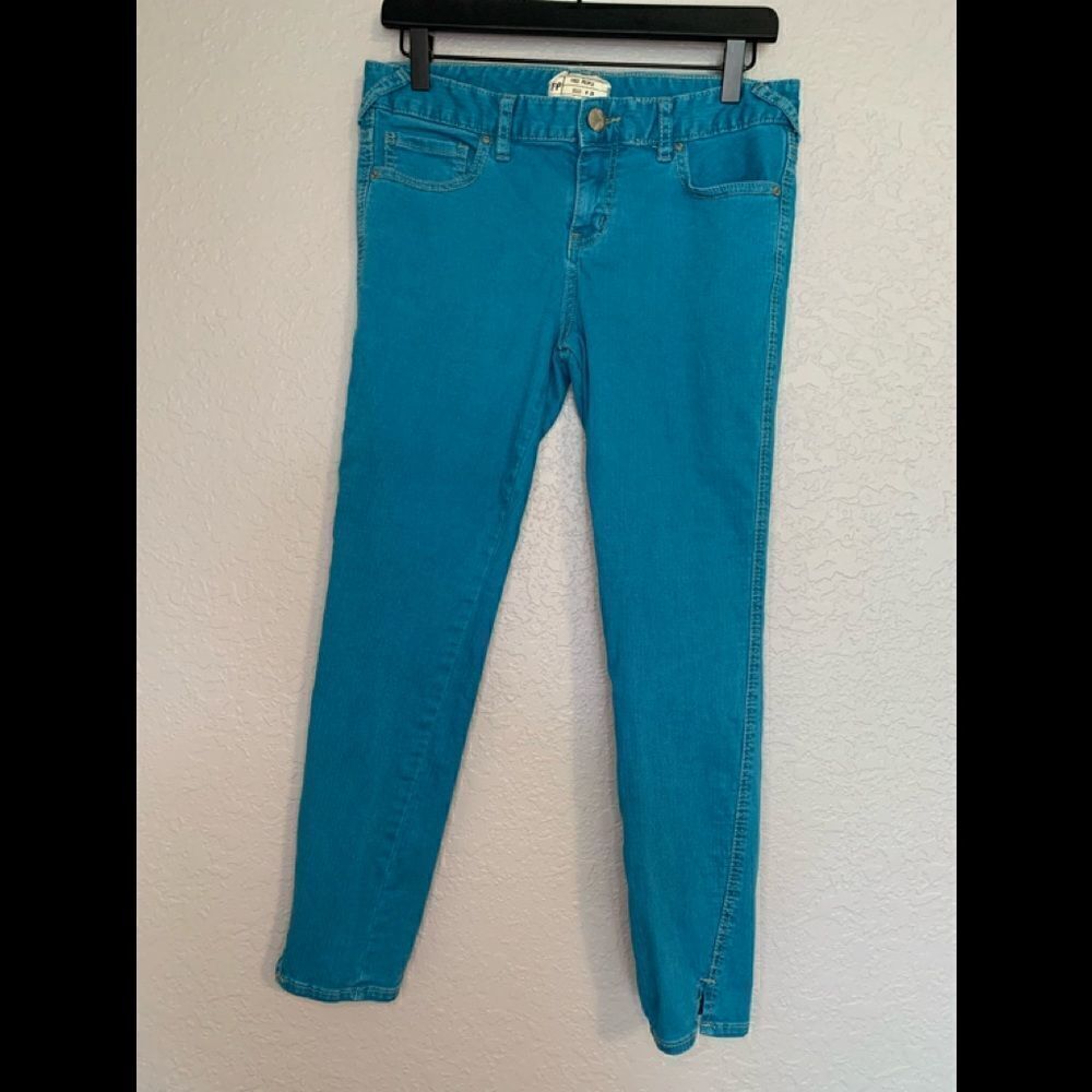 Free People turquoise jeans size 28
